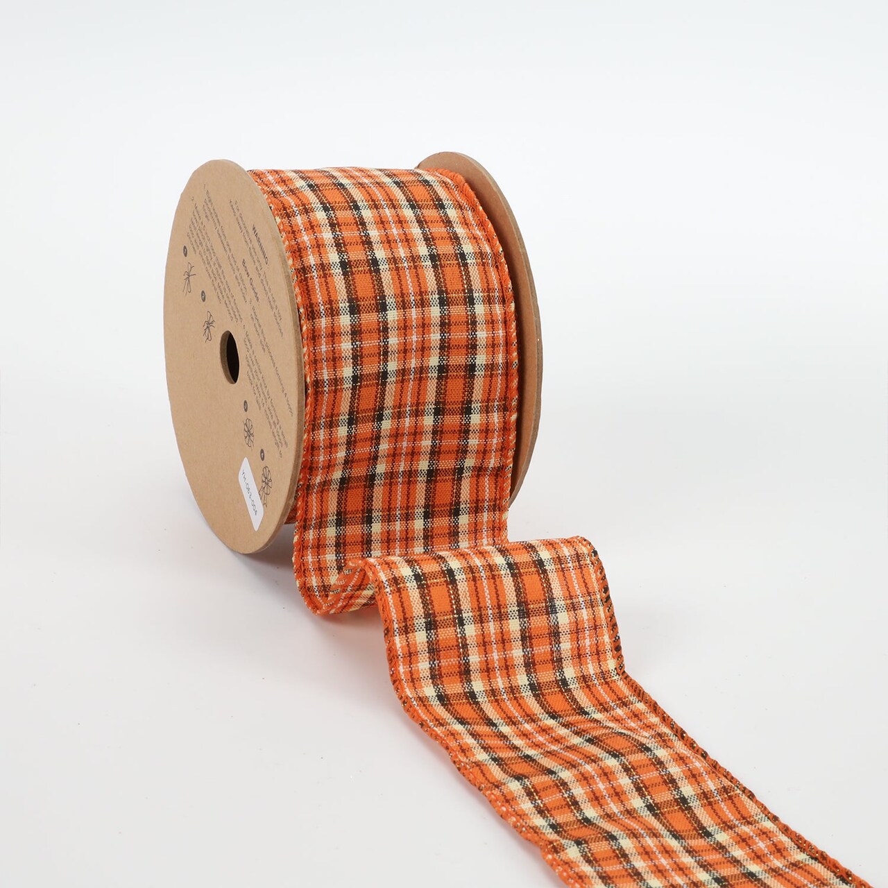 LaRibbons 2 1/2" Wired Ribbon | "Harvest Plaid" Rust/Multi | 10 Yard Roll
